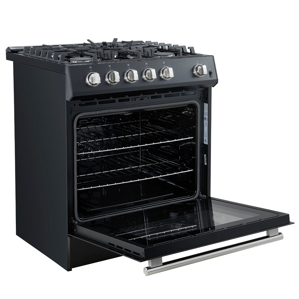 Forno Leonardo Espresso 30-Inch Gas Range, 5 Burners, 39,500 BTU, 5 cu.ft Convection Oven