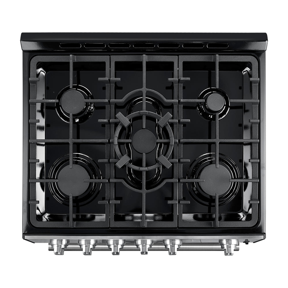 Forno Leonardo Espresso 30-Inch Gas Range, 5 Burners, 39,500 BTU, 5 cu.ft Convection Oven