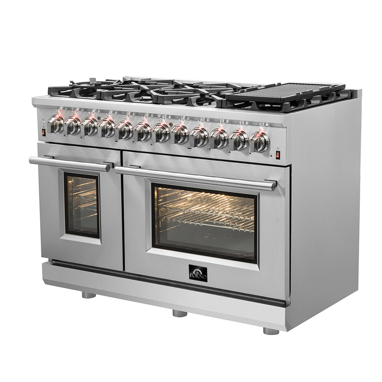 Forno Massimo Freestanding Dual Fuel Range, Double Convection Ovens