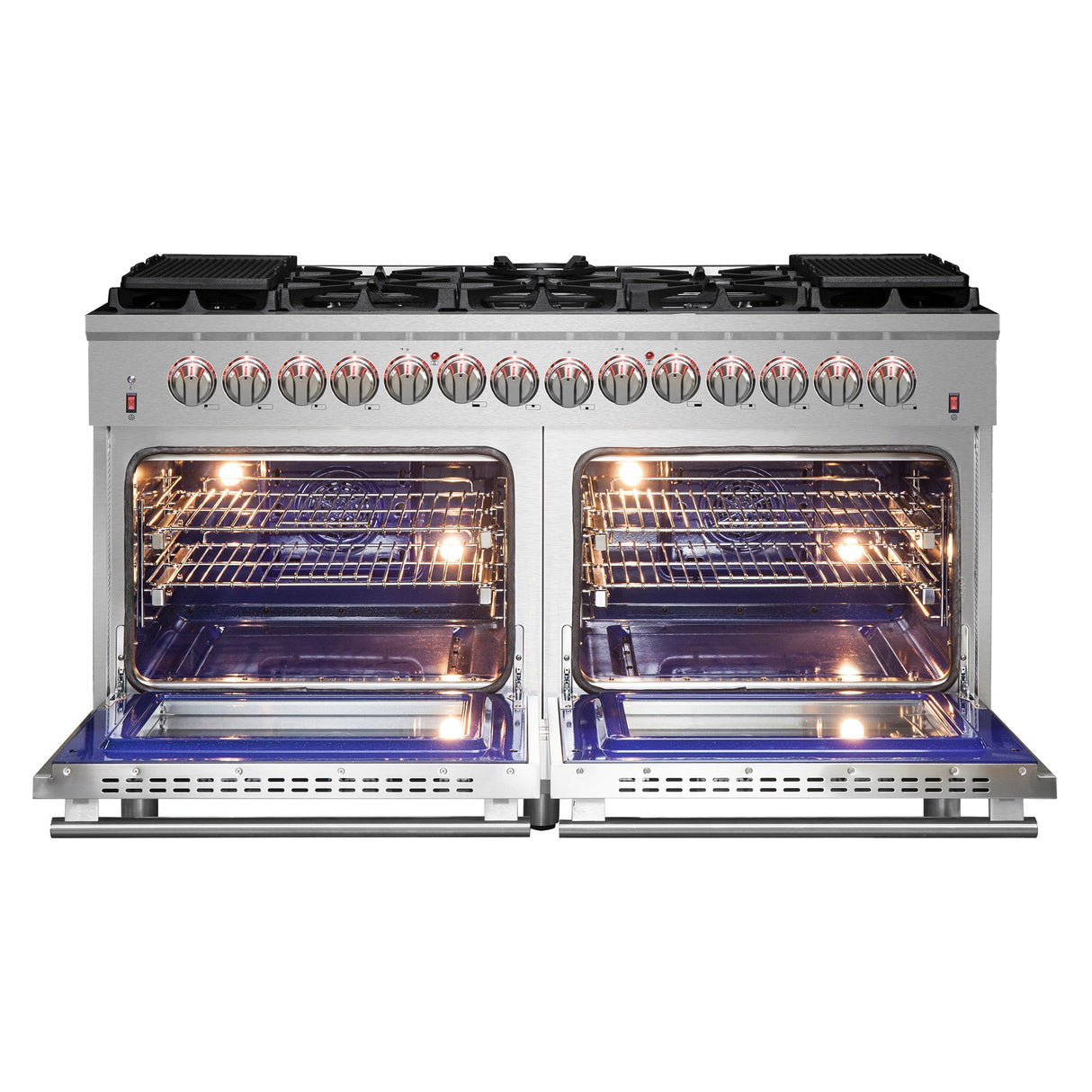 Forno Massimo Freestanding Dual Fuel Range, Double Convection Ovens
