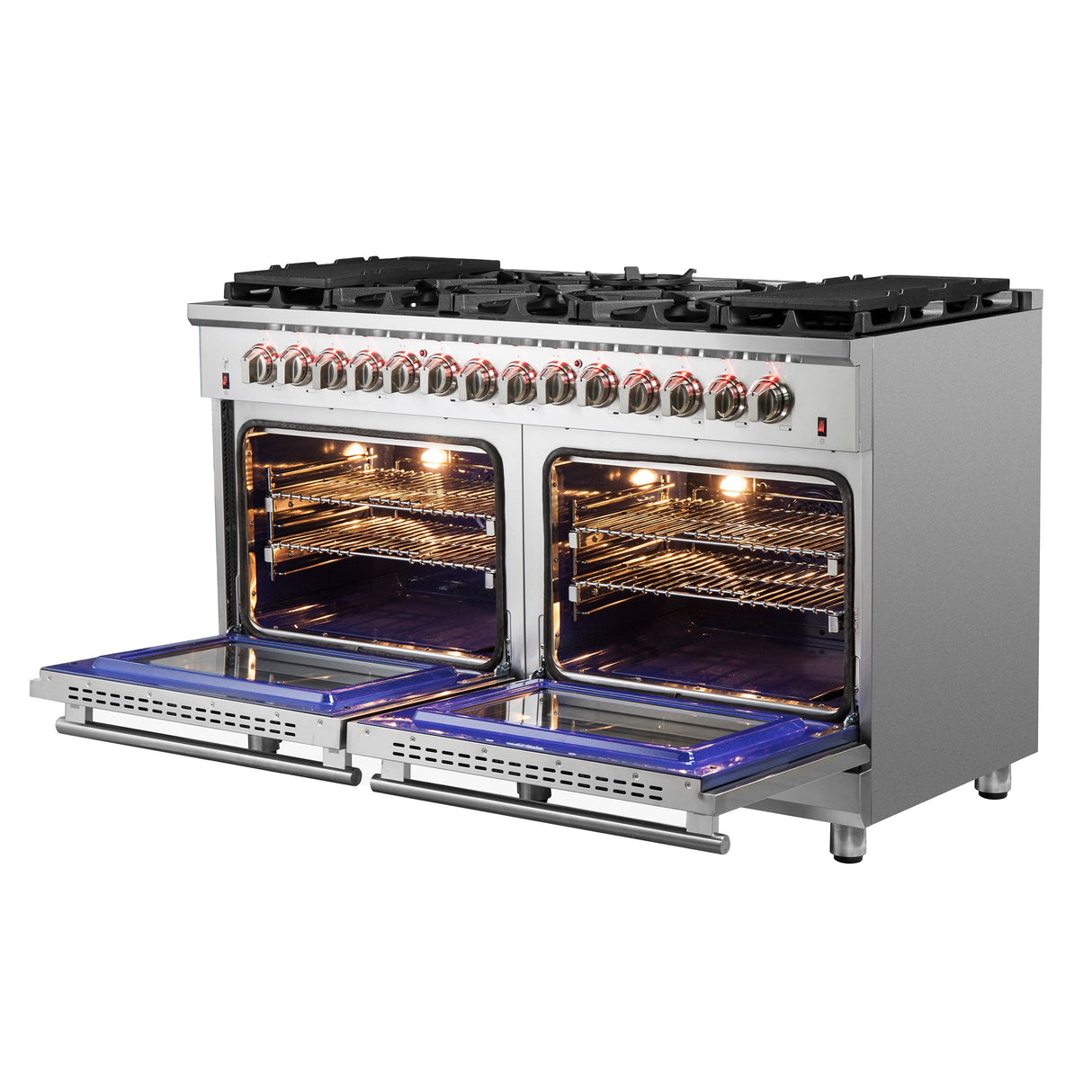 Forno Massimo Freestanding Dual Fuel Range, Double Convection Ovens