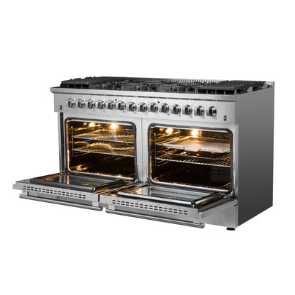 Forno Galiano Freestanding Dual Fuel Range, Double Convection Ovens