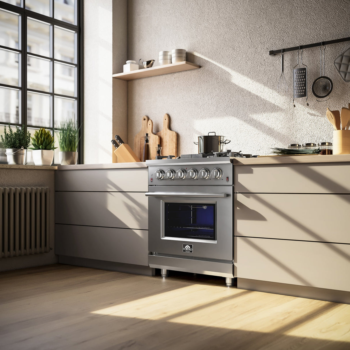 Forno Massimo Freestanding Gas Range, Convection Oven, Energy Efficient