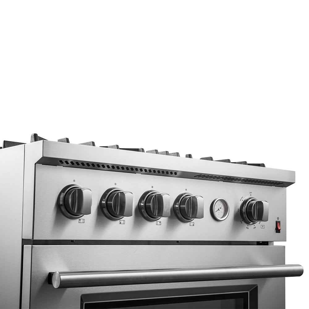 Forno Marco Gas Range Stainless Steel, Convection Oven