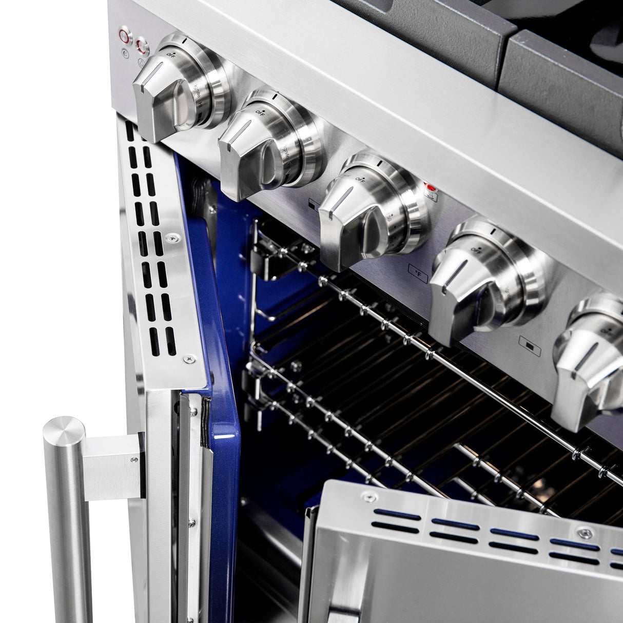 Forno Capriasca Freestanding French Door Gas Range, Convection Oven, Energy Efficient