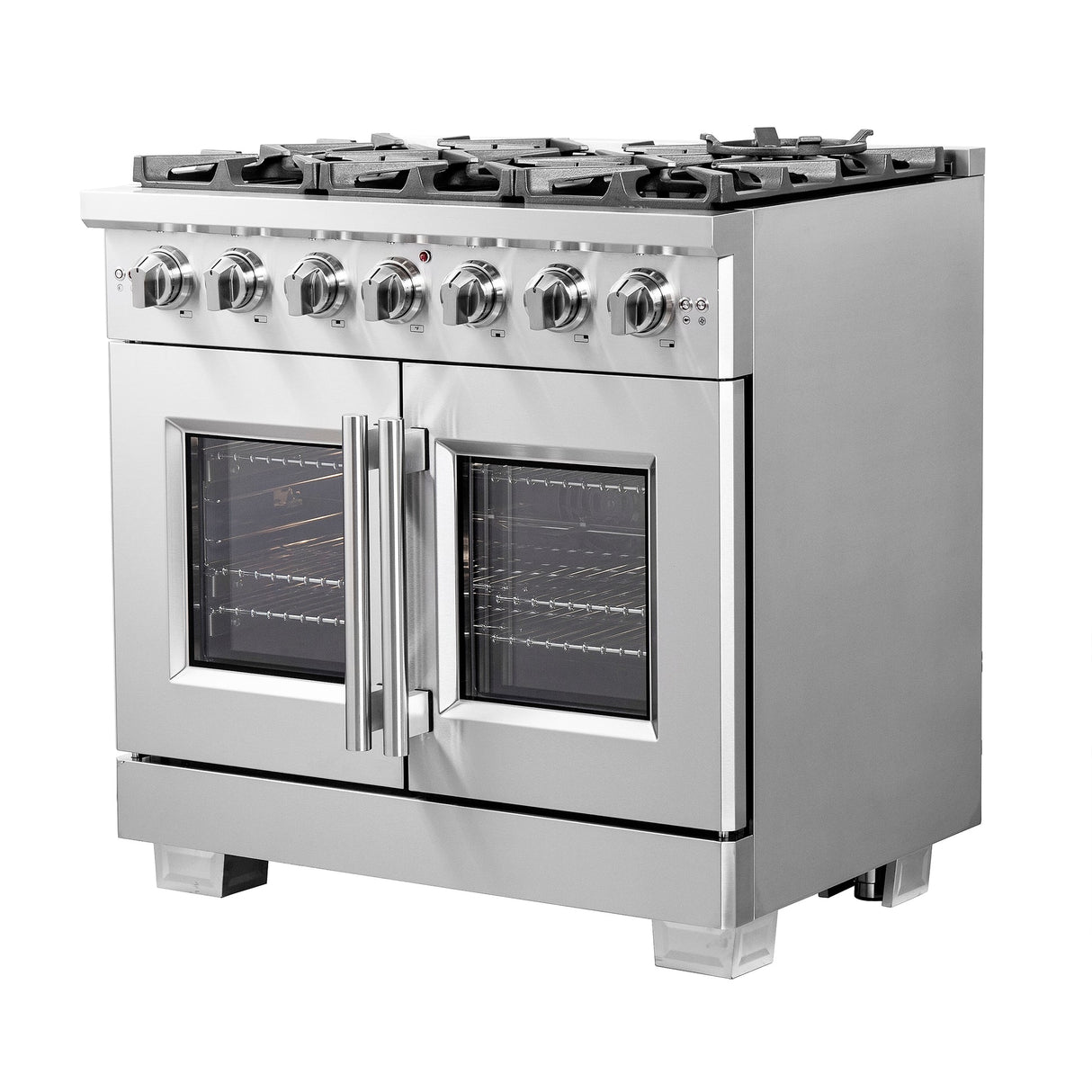 Forno Capriasca Freestanding French Door Gas Range, Convection Oven, Energy Efficient