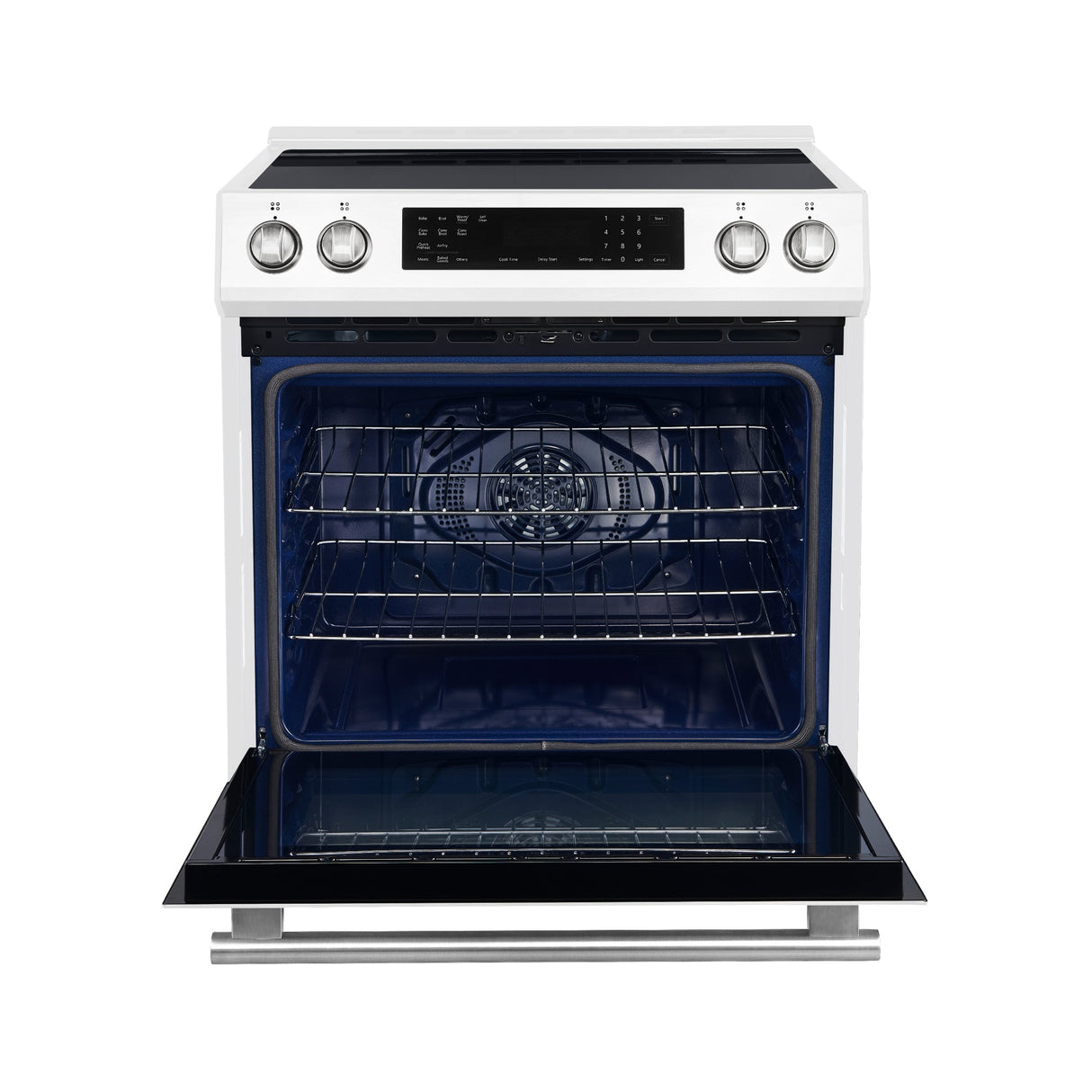 Forno Donatello Espresso 30-Inch Slide-In Induction Range, Convection Oven, 5 Cooking Zones, Touch Control Panel