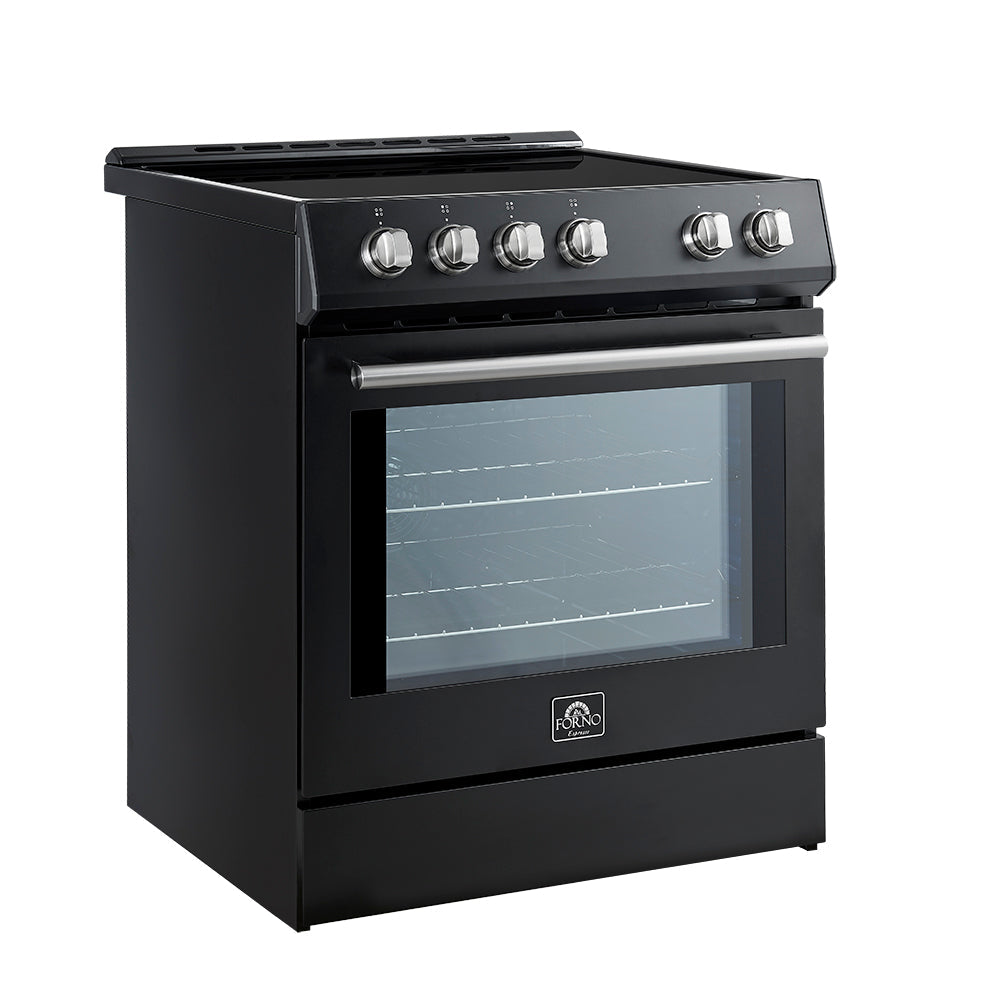Forno Leonardo Espresso 30-Inch Slide-In Induction Range, Convection Oven, 5 Cooking Zones, Touch Control Panel