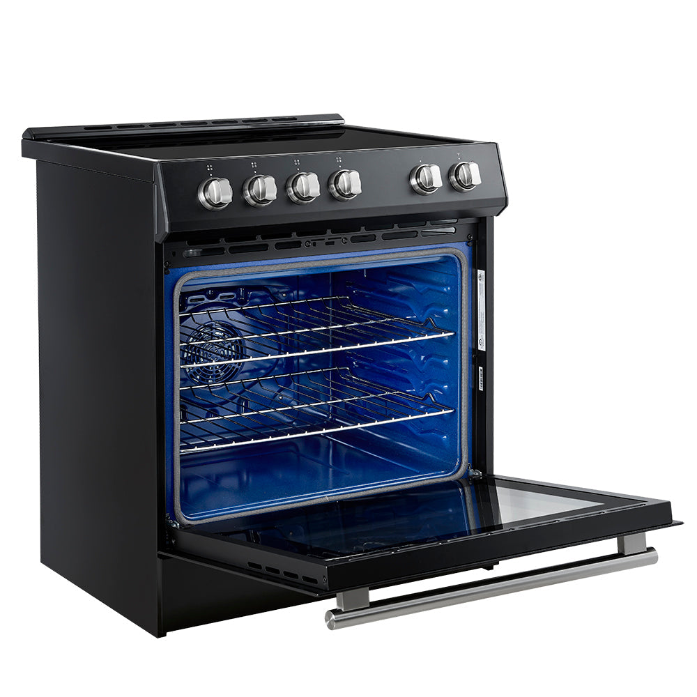 Forno Leonardo Espresso 30-Inch Slide-In Induction Range, Convection Oven, 5 Cooking Zones, Touch Control Panel