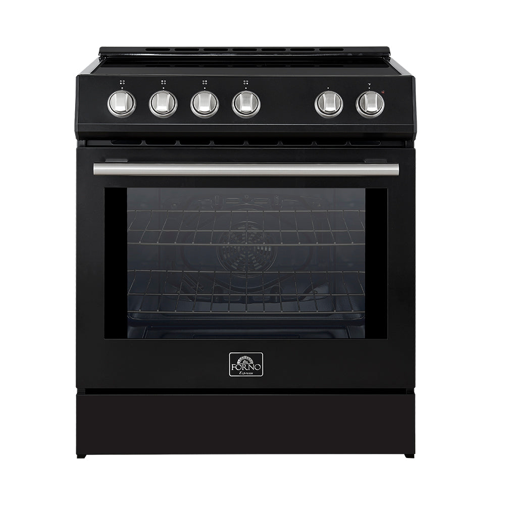 Forno Leonardo Espresso 30-Inch Slide-In Induction Range, Convection Oven, 5 Cooking Zones, Touch Control Panel