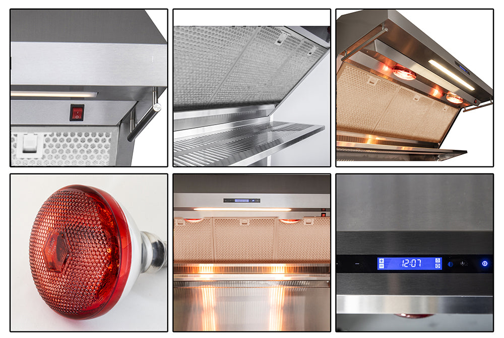 Forno Savona Wall Mount Range Hood, Hybrid Filters, Backsplash Included
