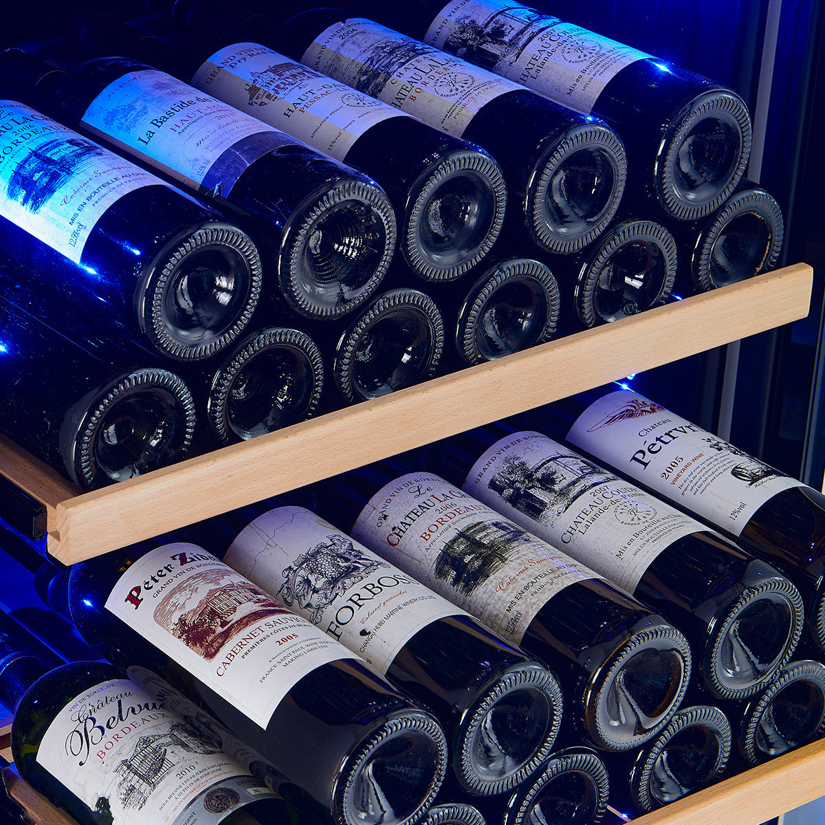 Avellina 48" Triple Zone Wine & Beverage Cooler – 31.8 cu.ft, 427 Cans & 94 Bottles, Blue LED Lighting