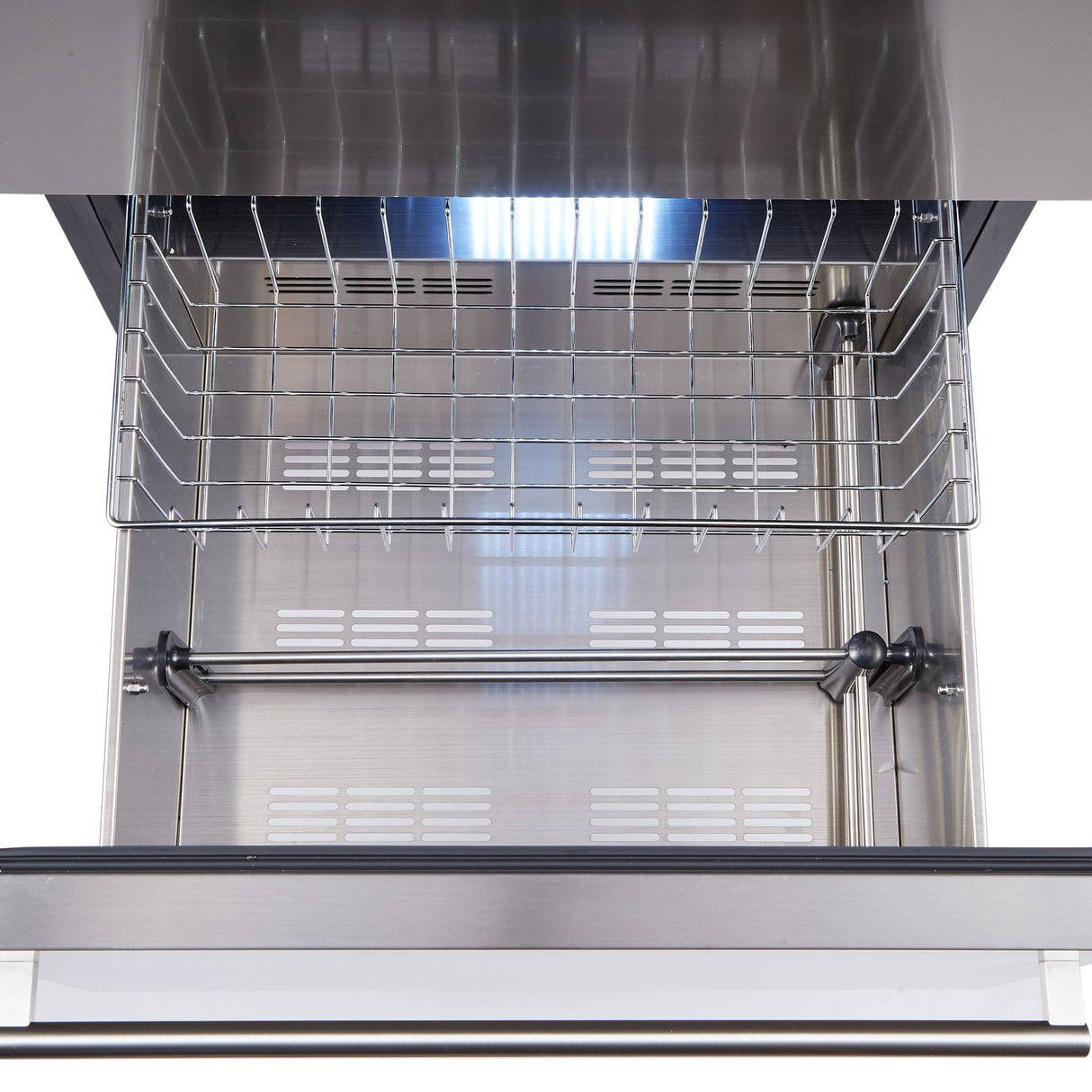 Forno Azienda 24-Inch Dual Temperature Zone Wine Cooler, Up to 108 Bottles, Two Refrigerated Drawers