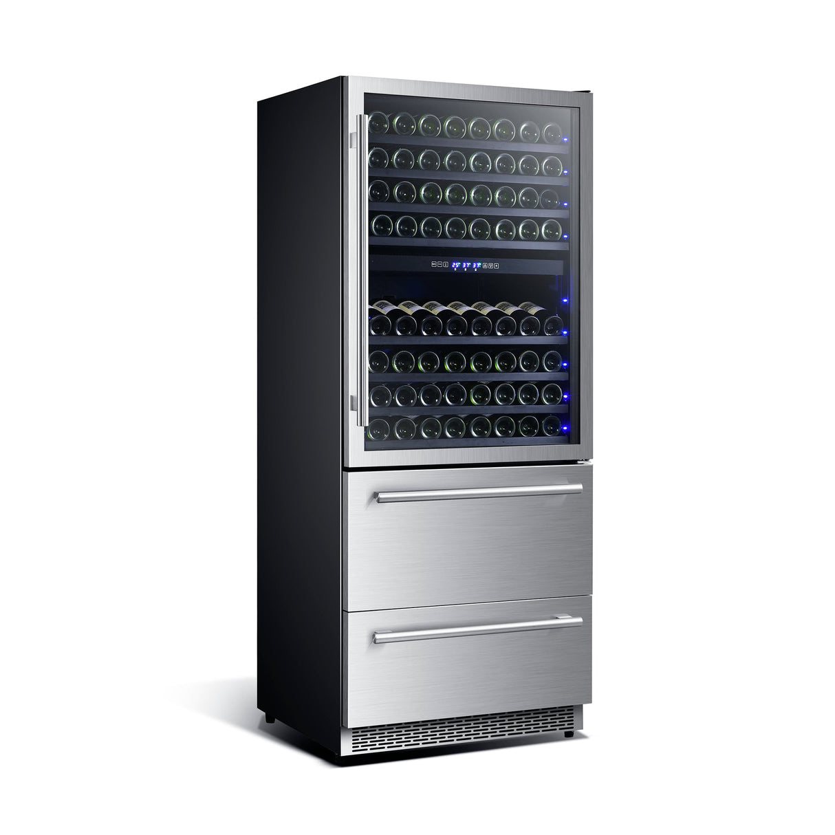 Forno Capraia 30" Dual Zone Wine Cooler – 144 Bottles, Refrigerated Drawers & Adjustable Temperature Zones