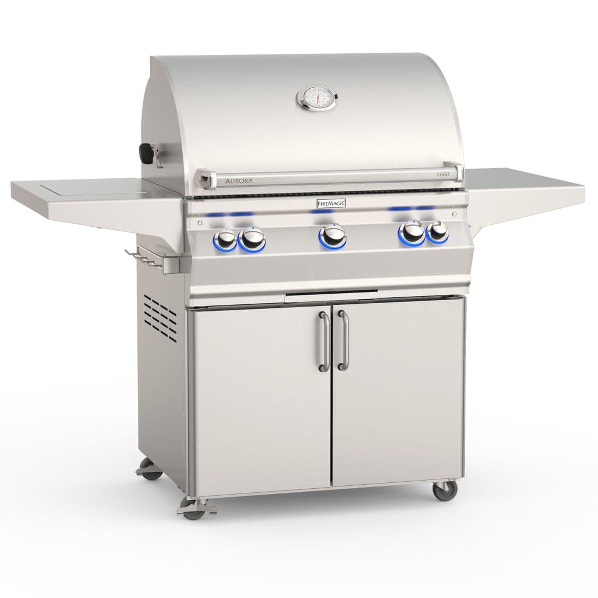 Fire Magic 30" 3-Burner Aurora A660s Gas Grill w/ Single Side Burner & Analog Thermometer