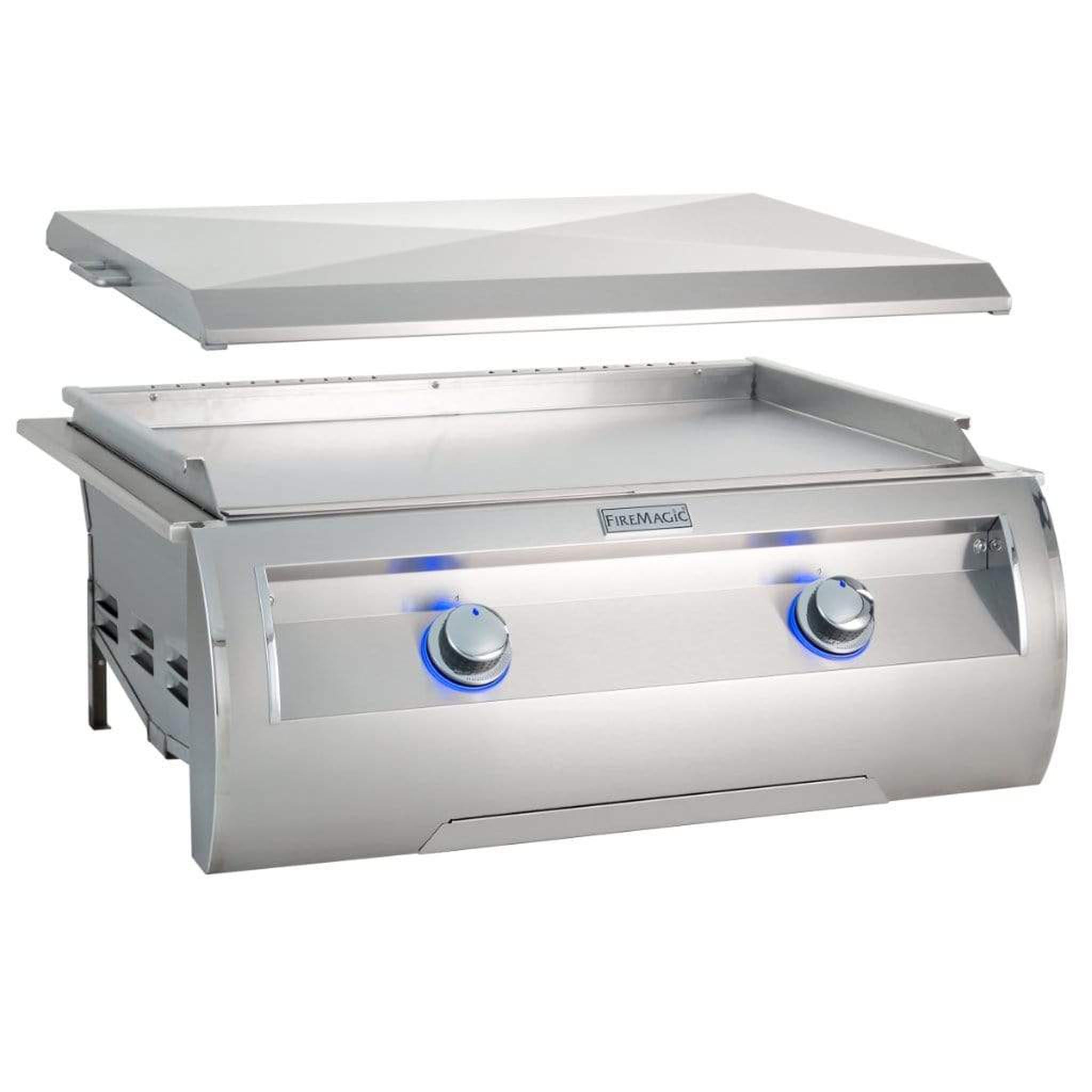 Fire Magic 30" E660i 2-Burner Echelon Diamond Built-In Gas Griddle w/ Stainless Steel Cover