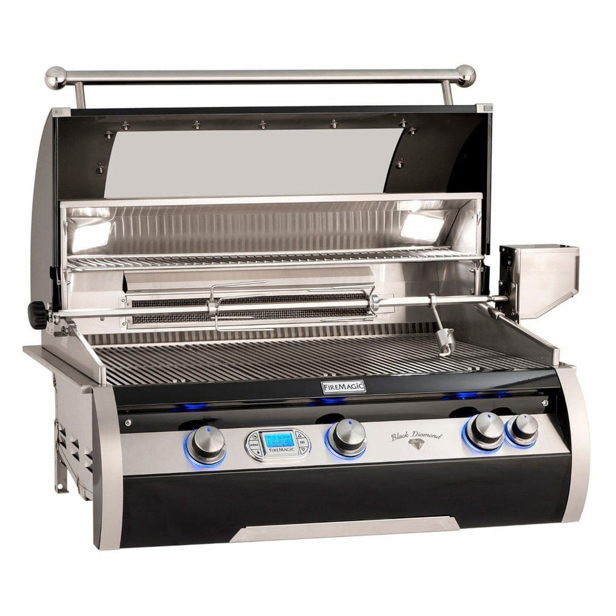 Fire Magic 36" 3-Burner Echelon Black Diamond H790i Built-In Gas Grill w/ Magic View Window, Rotisserie & Digital Thermometer