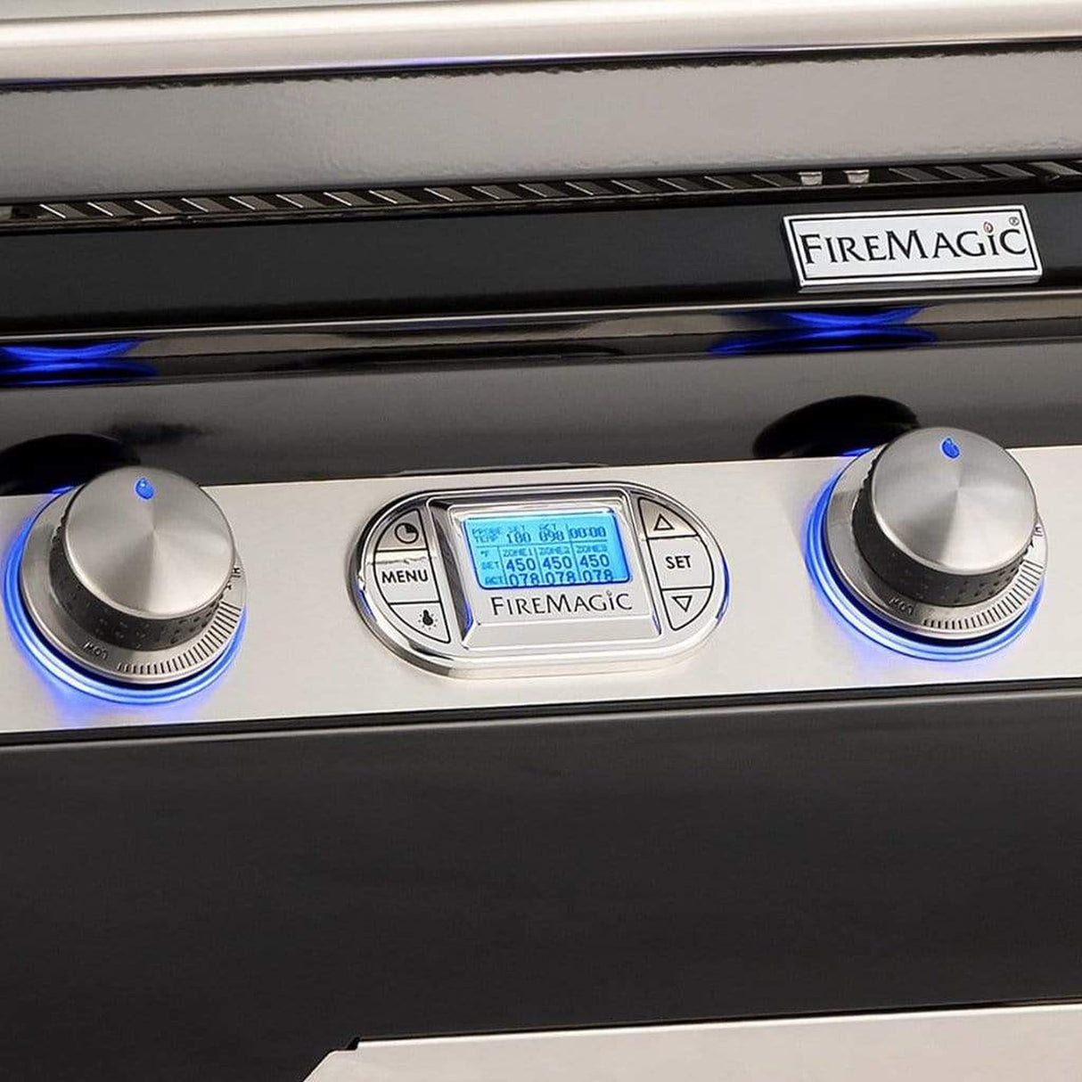 Fire Magic 36" 3-Burner Echelon Black Diamond H790i Built-In Gas Grill w/ Magic View Window, Rotisserie & Digital Thermometer