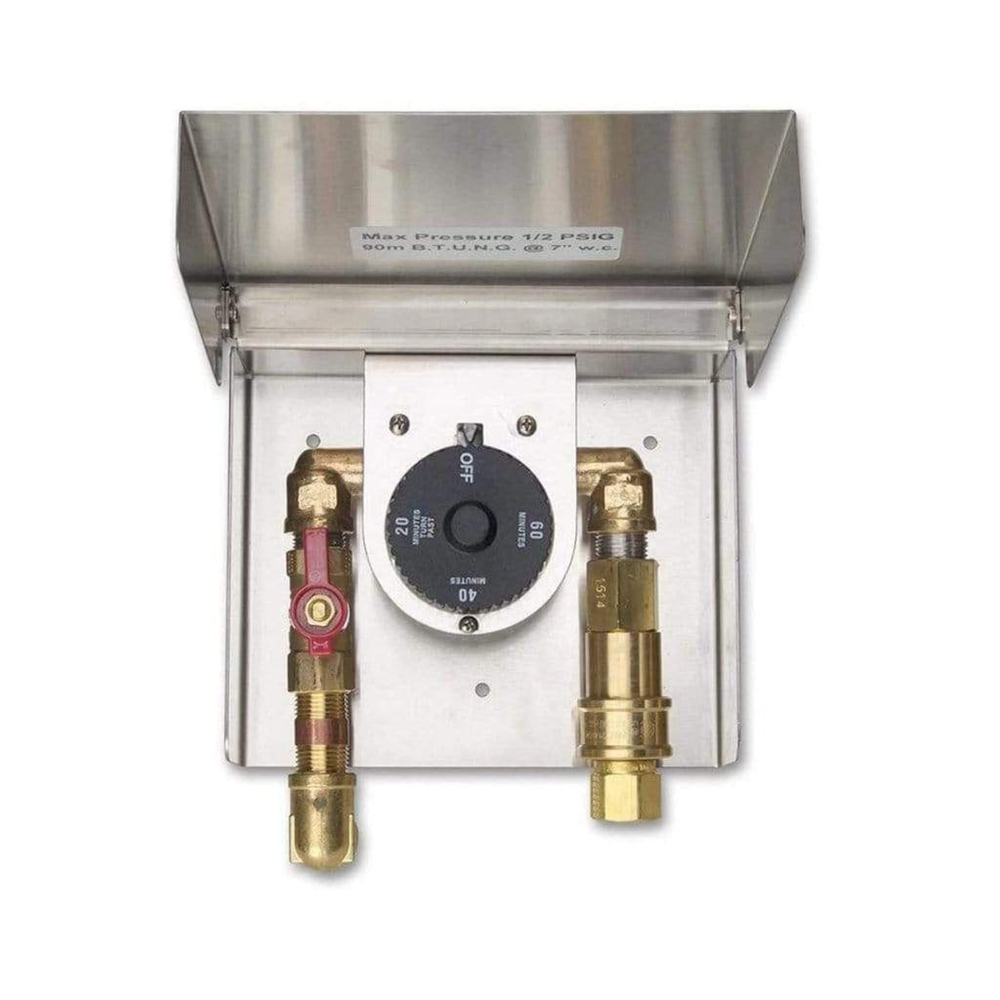 Fire Magic 5521-01T 8" Gas Connection Box With 1-Hour Timer and Quick Disconnect