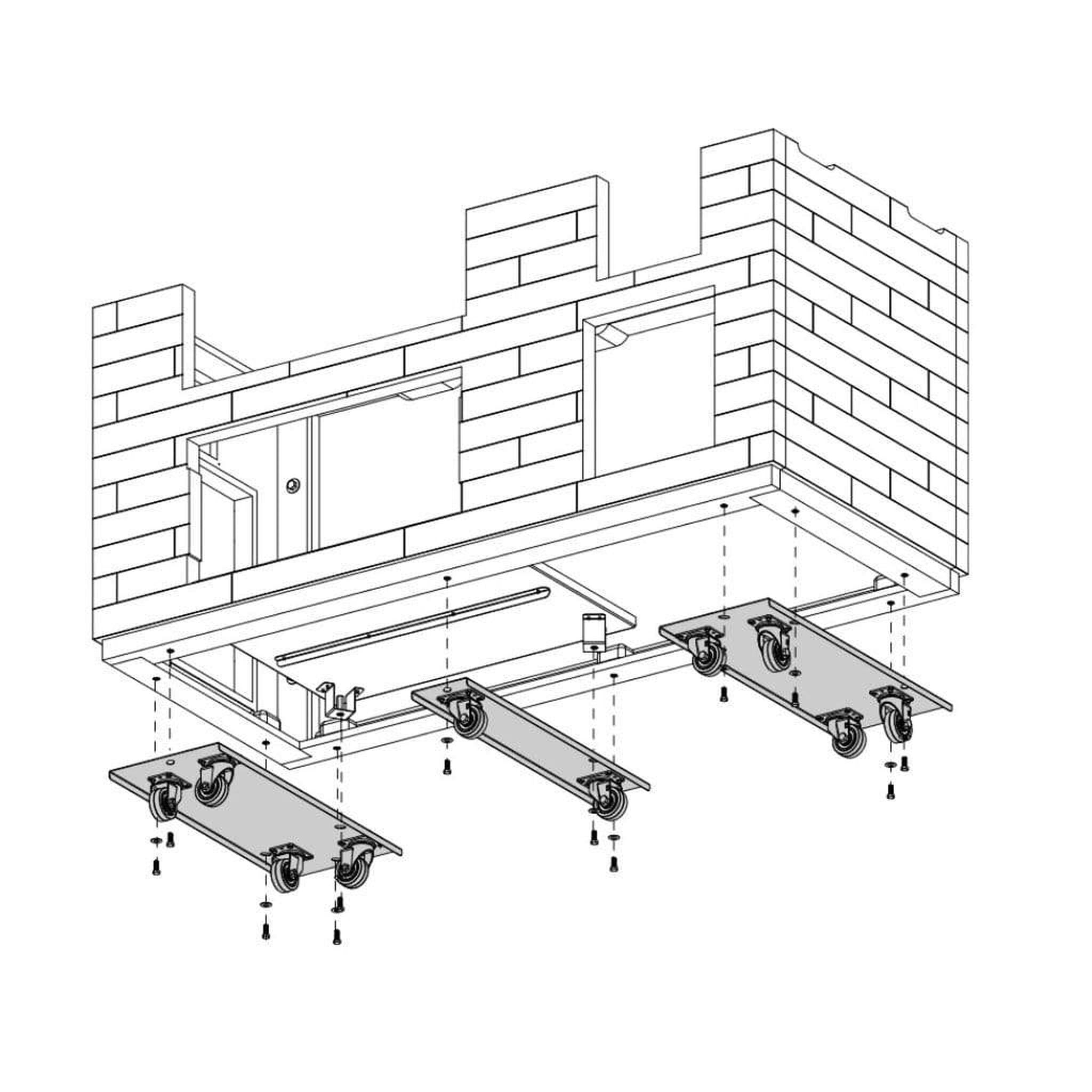 Fire Magic ID-WK-04 Wheel Kit for ID660 Pre-Fab Grill Island