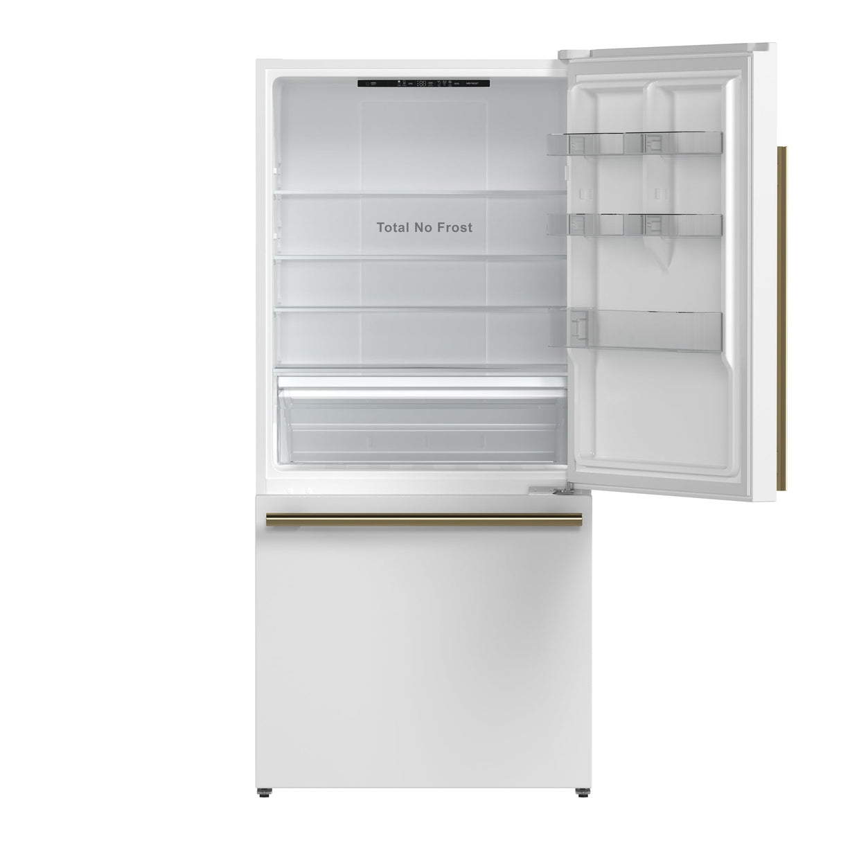 Forno Milano 2-Piece 62-Inch Freestanding Dual Bottom Freezer Refrigerator, 34.4 cu.ft, Touch Control, Ice Maker