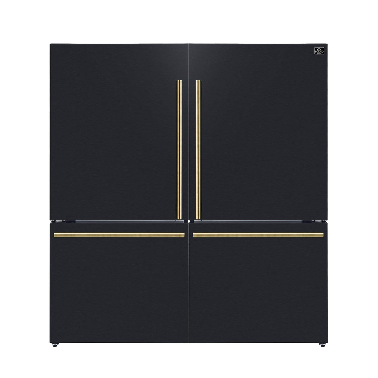 Forno Milano 2-Piece 62-Inch Freestanding Dual Bottom Freezer Refrigerator, 34.4 cu.ft, Touch Control, Ice Maker