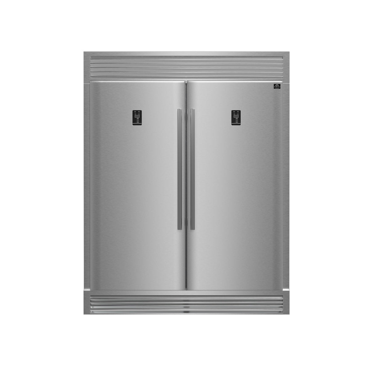 Forno Rizzuto 56-Inch Convertible Refrigerator/Freezer Set, 27.6 cu.ft Total Capacity, Decorative Grill