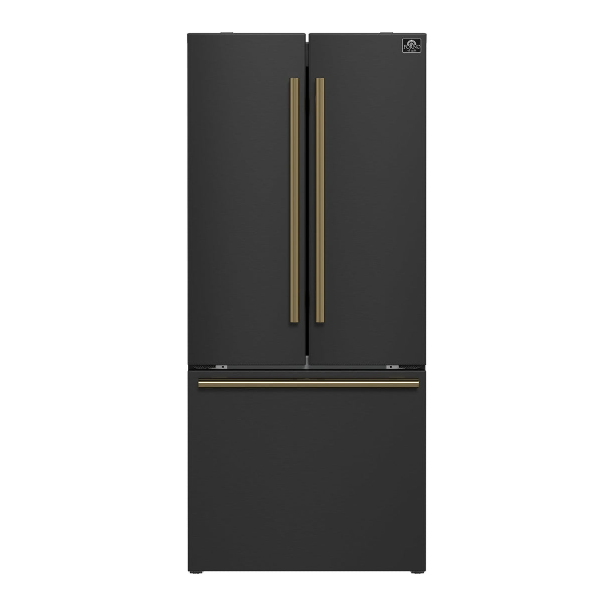 Forno Gallipoli Espresso 30-Inch French Door Refrigerator, Bottom Freezer, Ice Maker