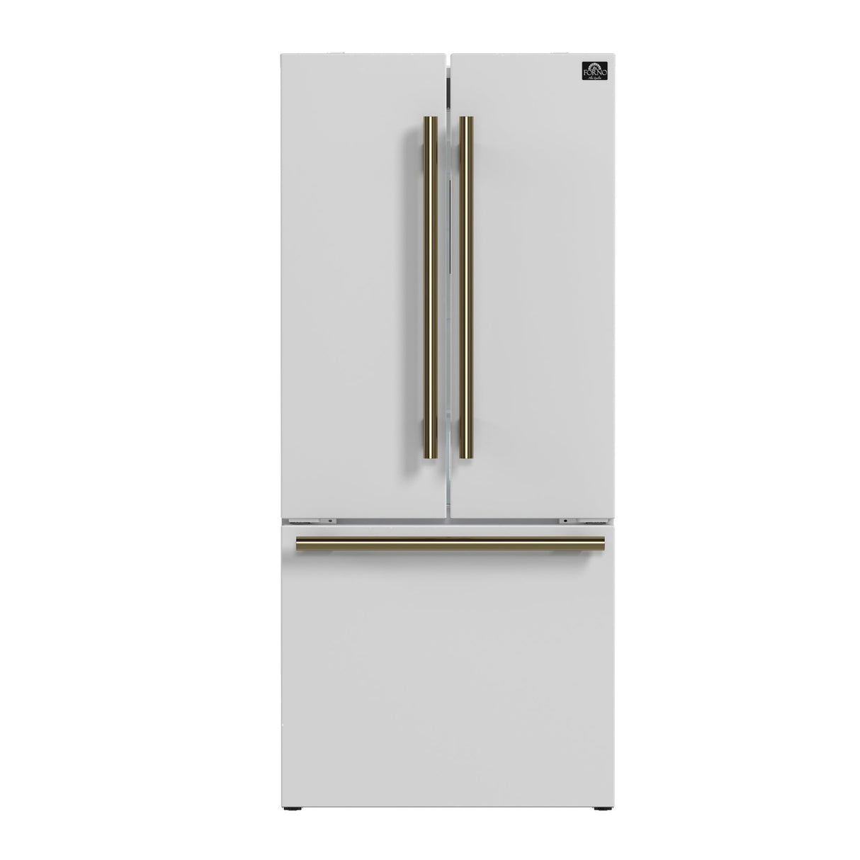 Forno Gallipoli Espresso 30-Inch French Door Refrigerator, Bottom Freezer, Ice Maker