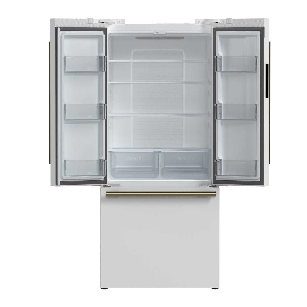 Forno Gallipoli Espresso 30-Inch French Door Refrigerator, Bottom Freezer, Ice Maker