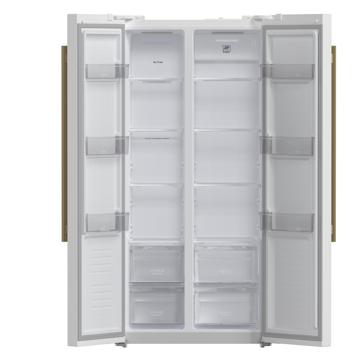 Forno Salerno Espresso 33-Inch Side-by-Side Refrigerator, 15.6 Cu. Ft., Energy-Efficient, No Frost, Modern Design