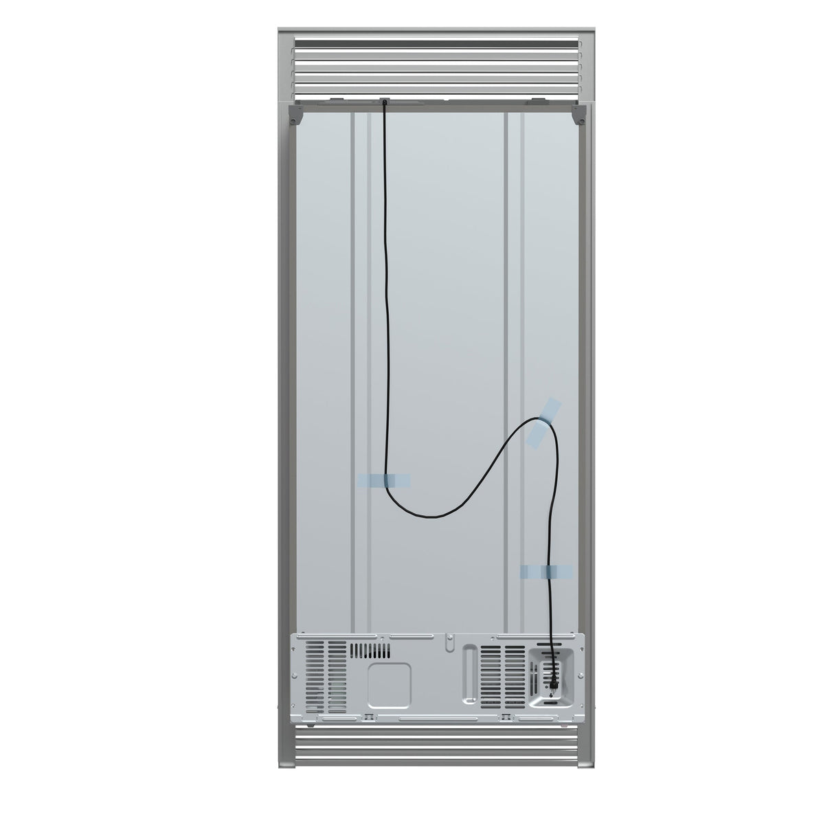 Forno Salerno 37-Inch Built-In Stainless Steel Refrigerator, 15.6 cu.ft, Decorative Grill