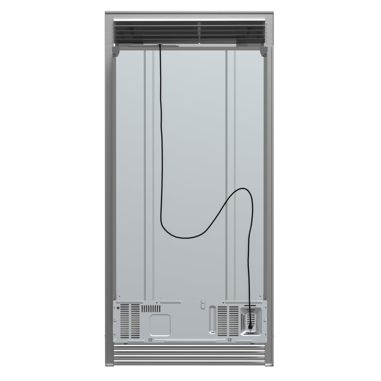Forno Salerno 40-Inch Built-In Stainless Steel Refrigerator, 20 cu.ft, Decorative Grill