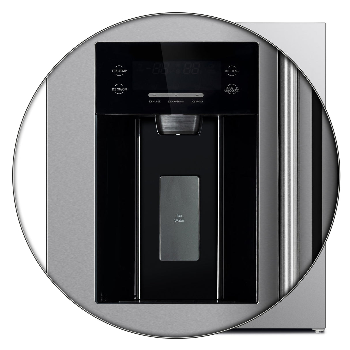 Forno Salerno 40-Inch Built-In Stainless Steel Refrigerator, 20 cu.ft, Decorative Grill