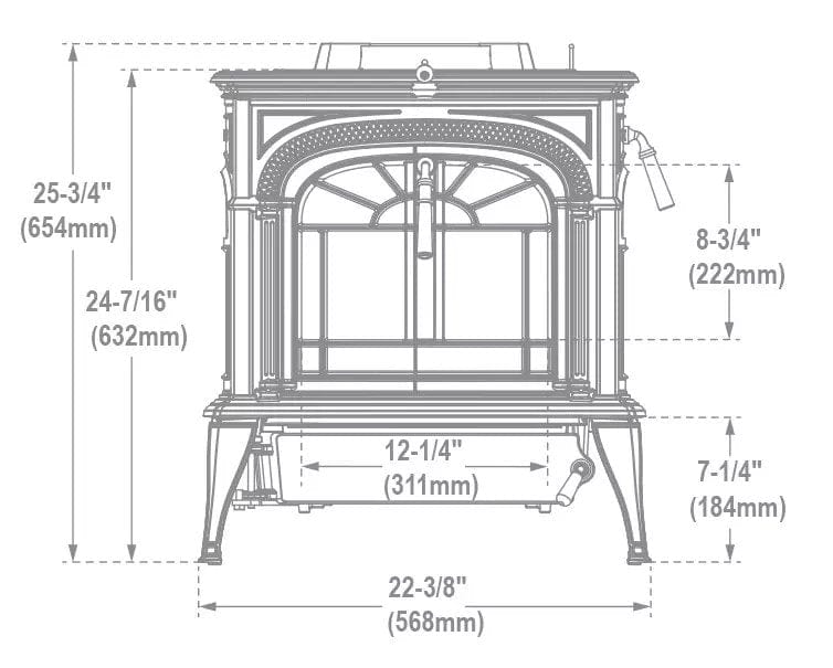 Vermont Castings Intrepid Flexburn Wood Burning Stove - 0002115