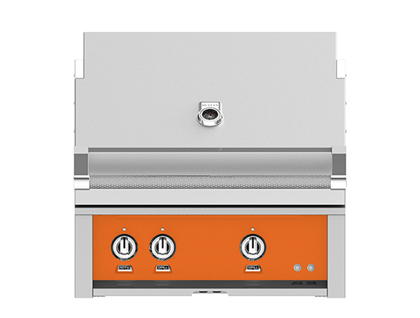 Hestan 30" Outdoor Built-In Grill with 2 Trellis Burners & Rotisserie Kit - GABR30