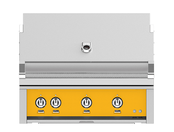 Hestan 36" Outdoor Built-In Grill with 2 Trellis Burner, 1 Sear Burner & Rotisserie Kit - GMBR36