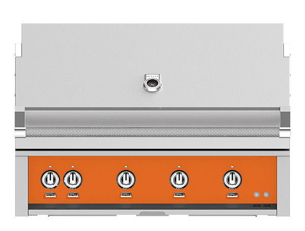 Hestan 42" Outdoor Built-In Grill with 4 Trellis Burners & Rotisserie Kit - GABR42