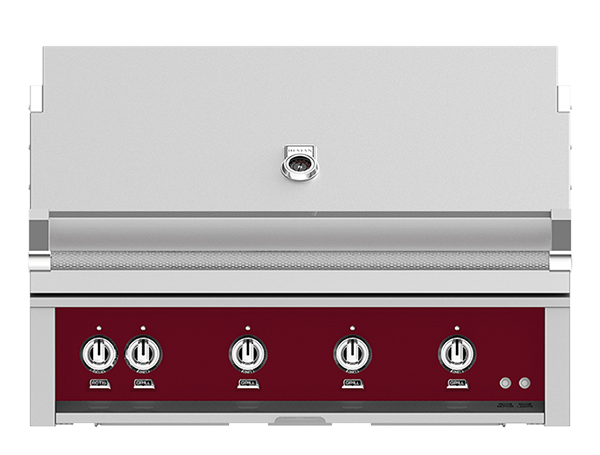 Hestan 42" Outdoor Built-In Grill with 4 Trellis Burners & Rotisserie Kit - GABR42