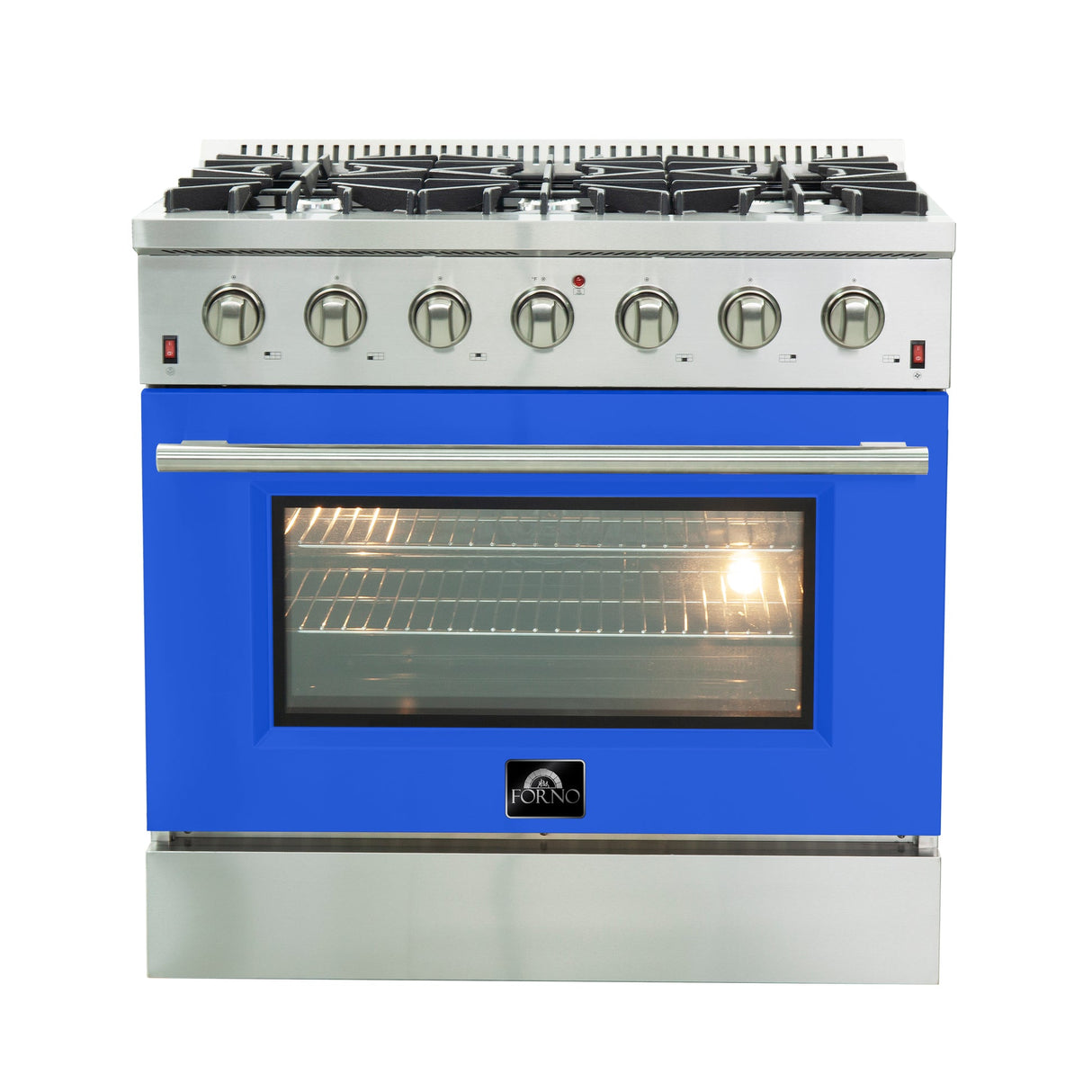 Forno Galiano 36-Inch Freestanding Gas Range with 6 Burners & Color Door