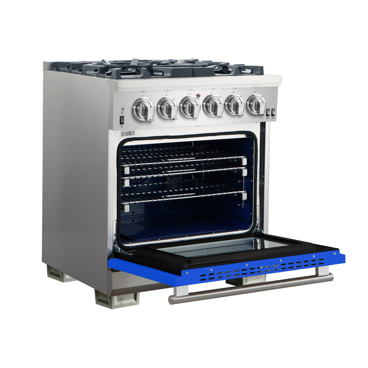 Forno Capriasca 30-Inch Freestanding Gas Range with 4 Burners & Color Door