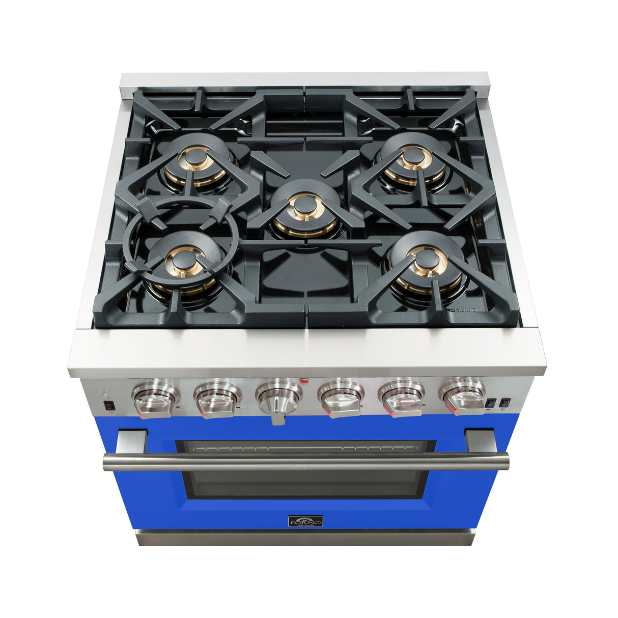 Forno Capriasca 30-Inch Freestanding Gas Range with 4 Burners & Color Door