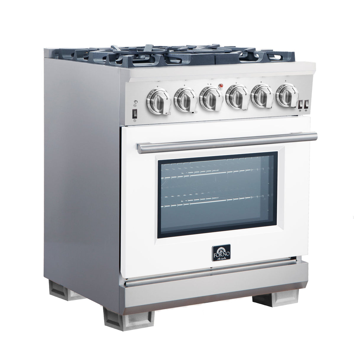 Forno Capriasca 30-Inch Freestanding Gas Range with 4 Burners & Color Door