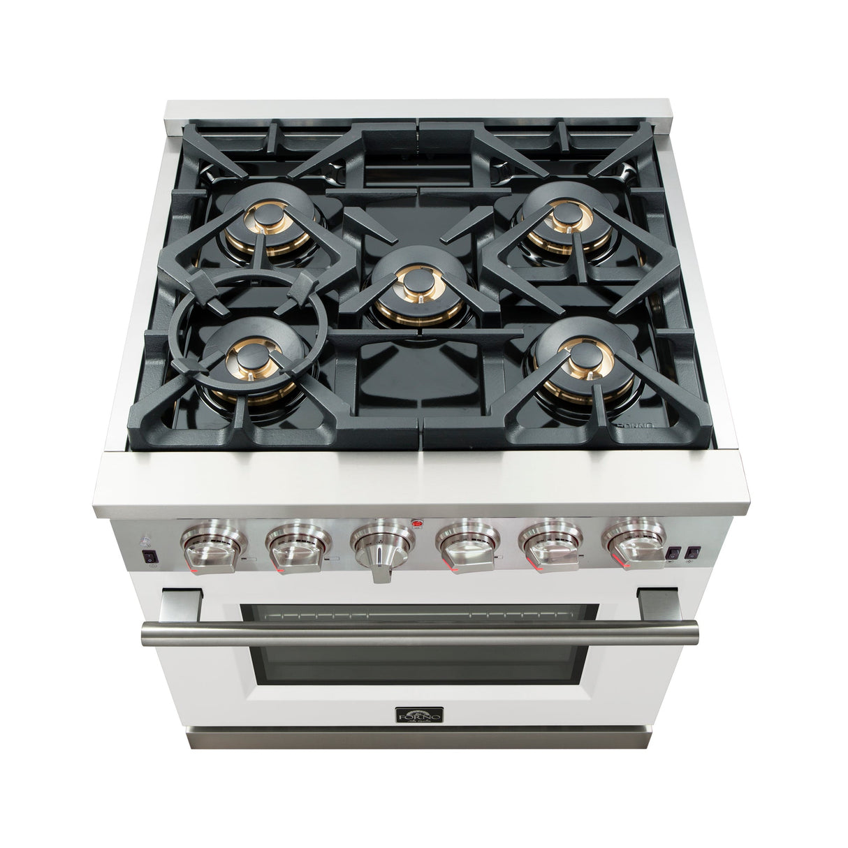 Forno Capriasca 30-Inch Freestanding Gas Range with 4 Burners & Color Door