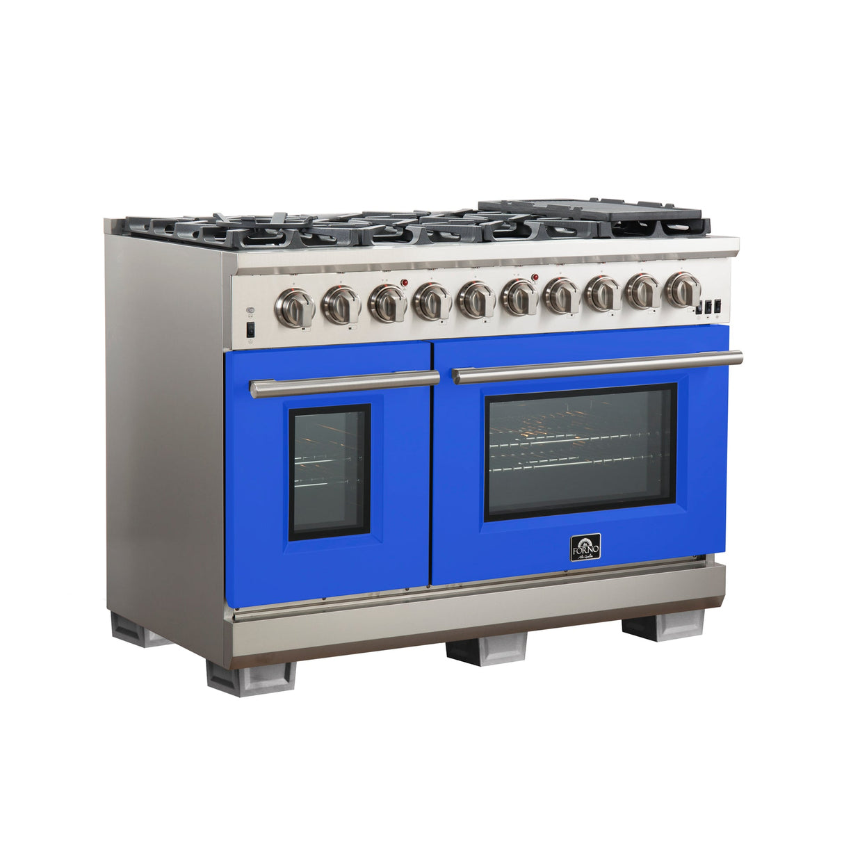 Forno Capriasca 48-inch Freestanding Gas Range with 8 Burners & Color Door