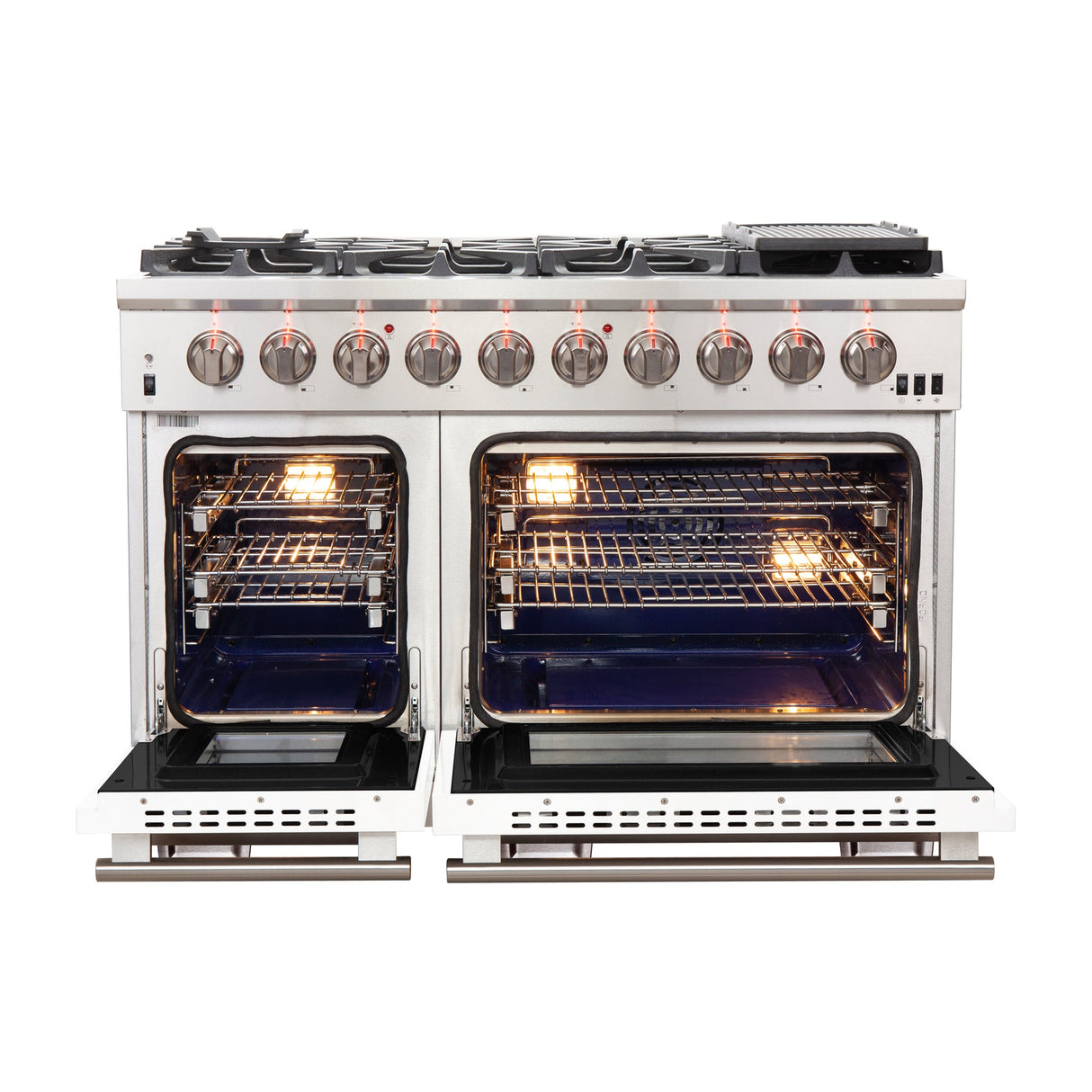 Forno Capriasca 48-inch Freestanding Gas Range with 8 Burners & Color Door
