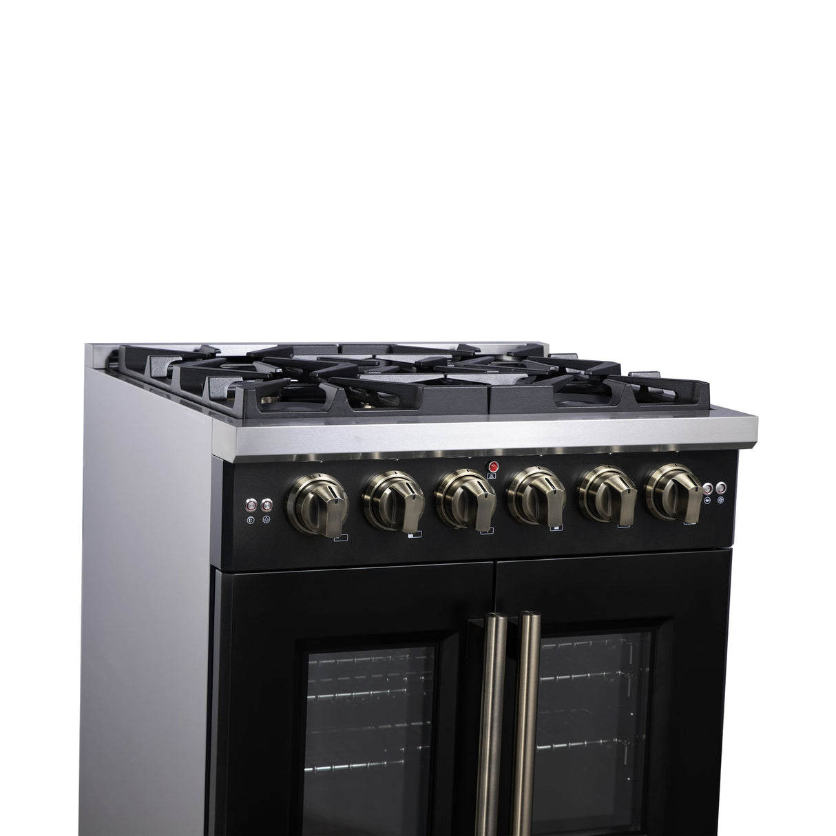 Forno Capriasca Freestanding French Door Gas Range, Convection Oven, Energy Efficient