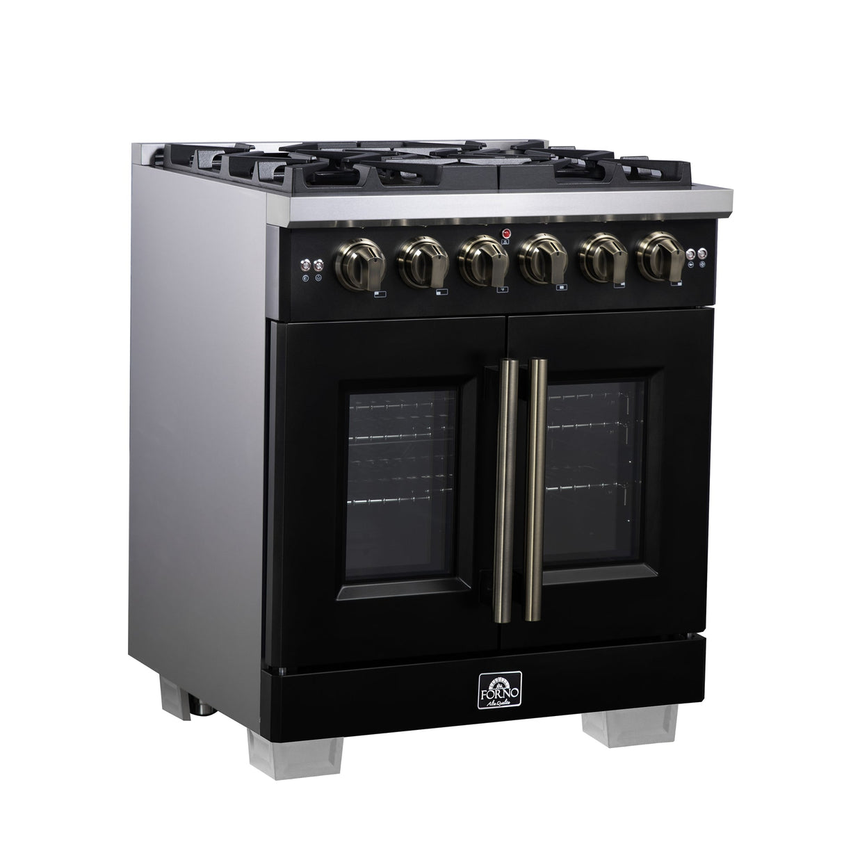 Forno Capriasca Freestanding French Door Gas Range, Convection Oven, Energy Efficient