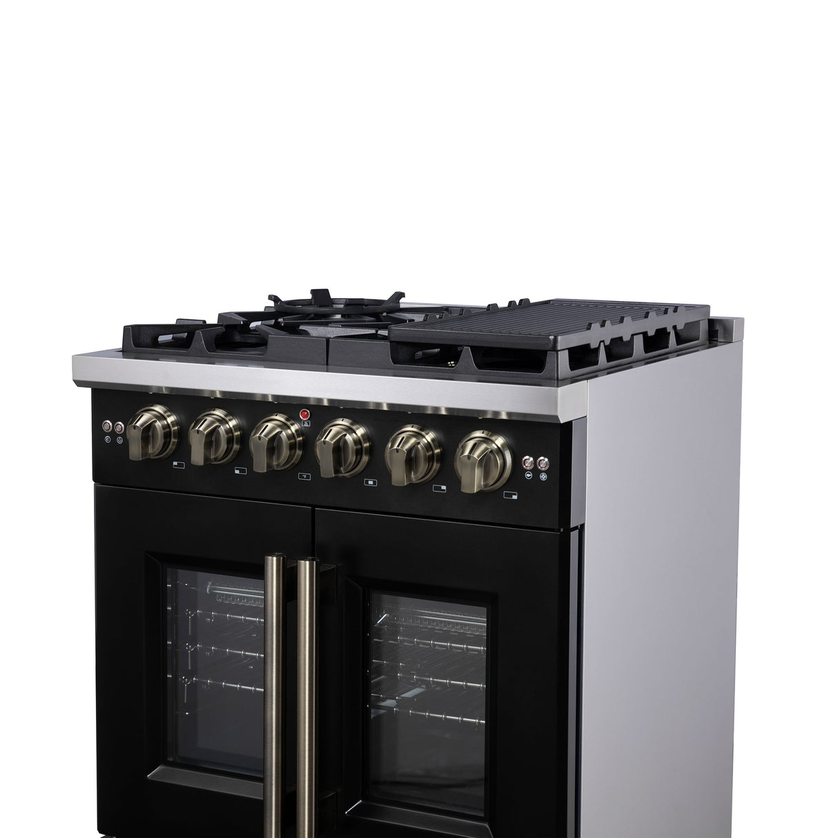 Forno Capriasca Freestanding French Door Gas Range, Convection Oven, Energy Efficient