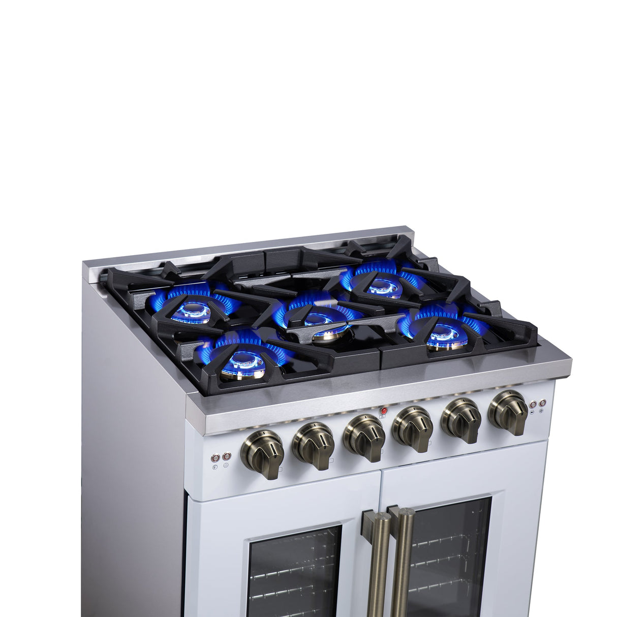 Forno Capriasca Freestanding French Door Gas Range, Convection Oven, Energy Efficient